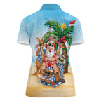 Aussie Christmas Women Polo Shirt Santa Summer Vibes