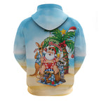 Aussie Christmas Zip Hoodie Santa Summer Vibes