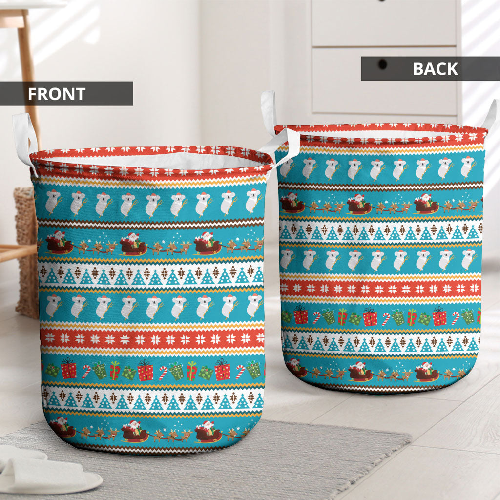 Australia Christmas Laundry Basket Xmas Beach Vibes Teal