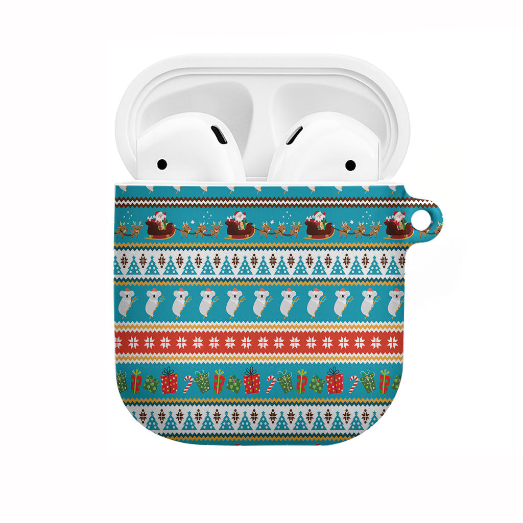 Australia Christmas AirPods Case Xmas Beach Vibes Teal