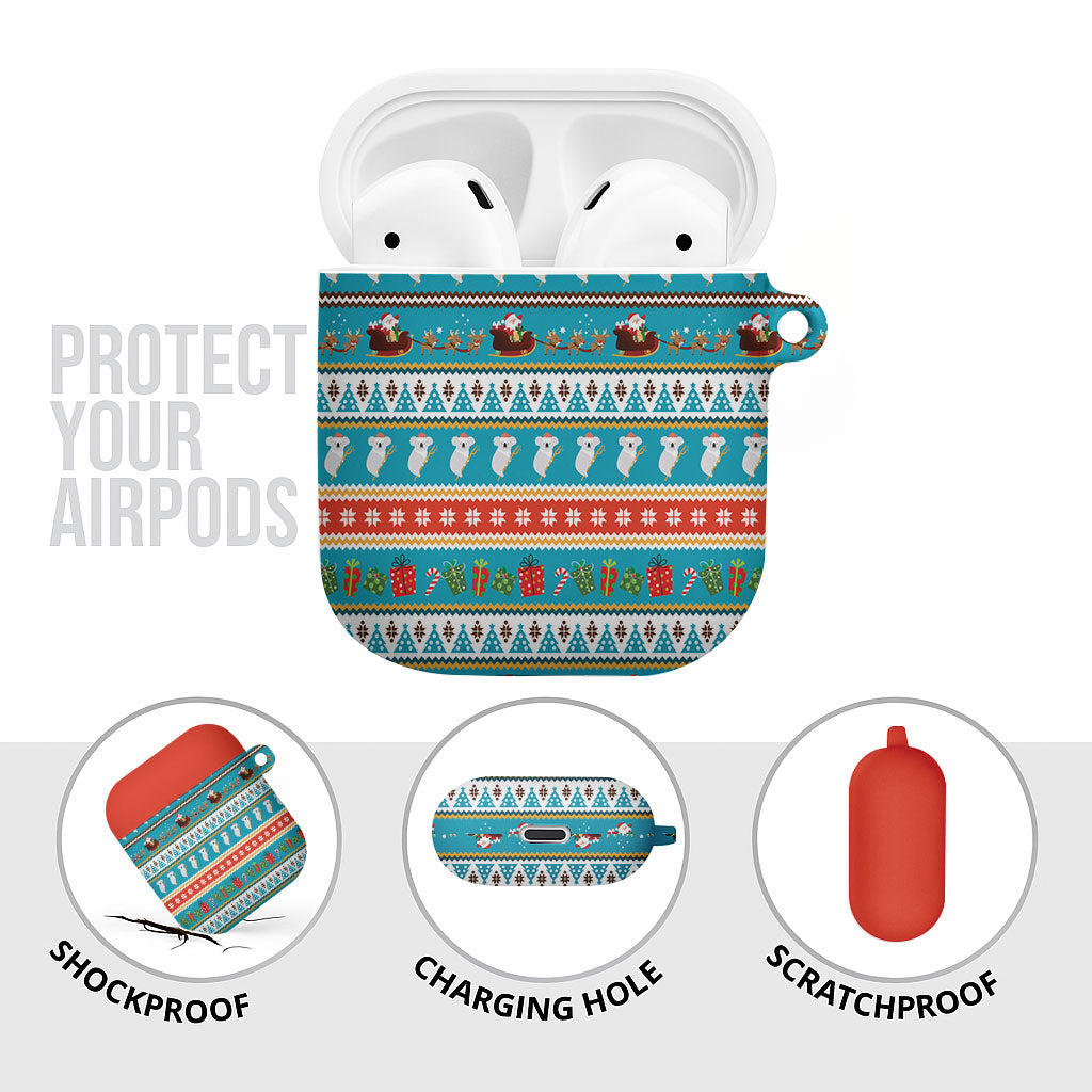 Australia Christmas AirPods Case Xmas Beach Vibes Teal