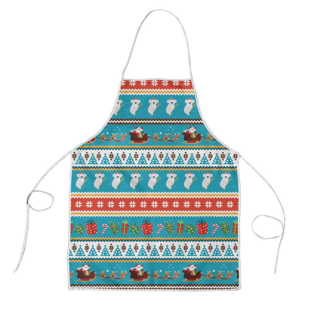 Australia Christmas Apron Xmas Beach Vibes Teal