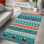 Australia Christmas Area Rug Xmas Beach Vibes Teal