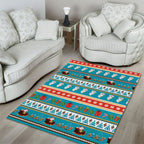 Australia Christmas Area Rug Xmas Beach Vibes Teal