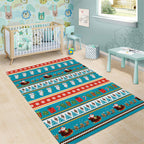 Australia Christmas Area Rug Xmas Beach Vibes Teal