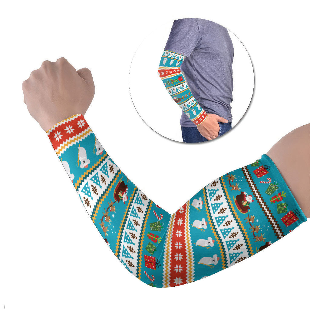 Australia Christmas Arm Sleeves Xmas Beach Vibes Teal