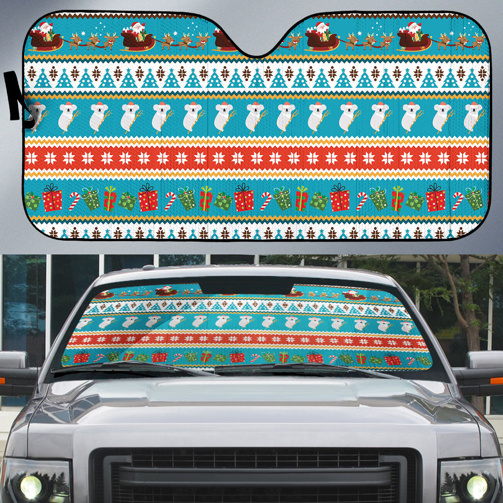 Australia Christmas Auto Sun Shade Xmas Beach Vibes Teal