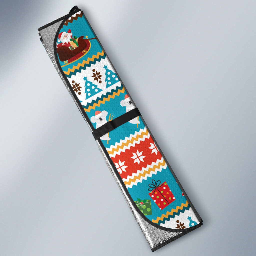 Australia Christmas Auto Sun Shade Xmas Beach Vibes Teal