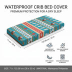 Australia Christmas Baby Bed Cover Xmas Beach Vibes Teal