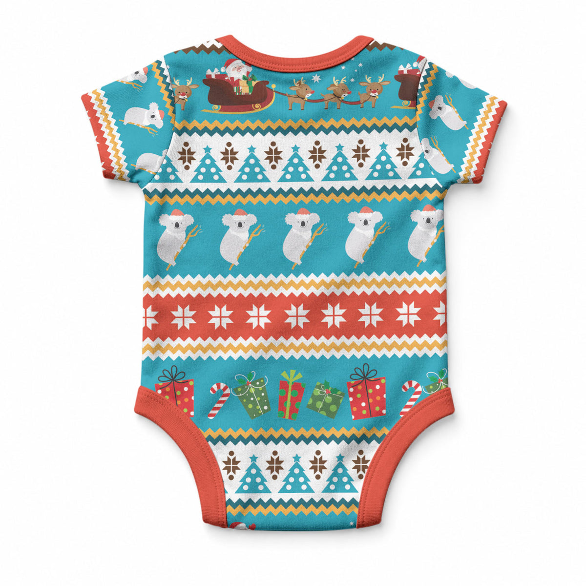 Australia Christmas Baby Onesie Xmas Beach Vibes Teal