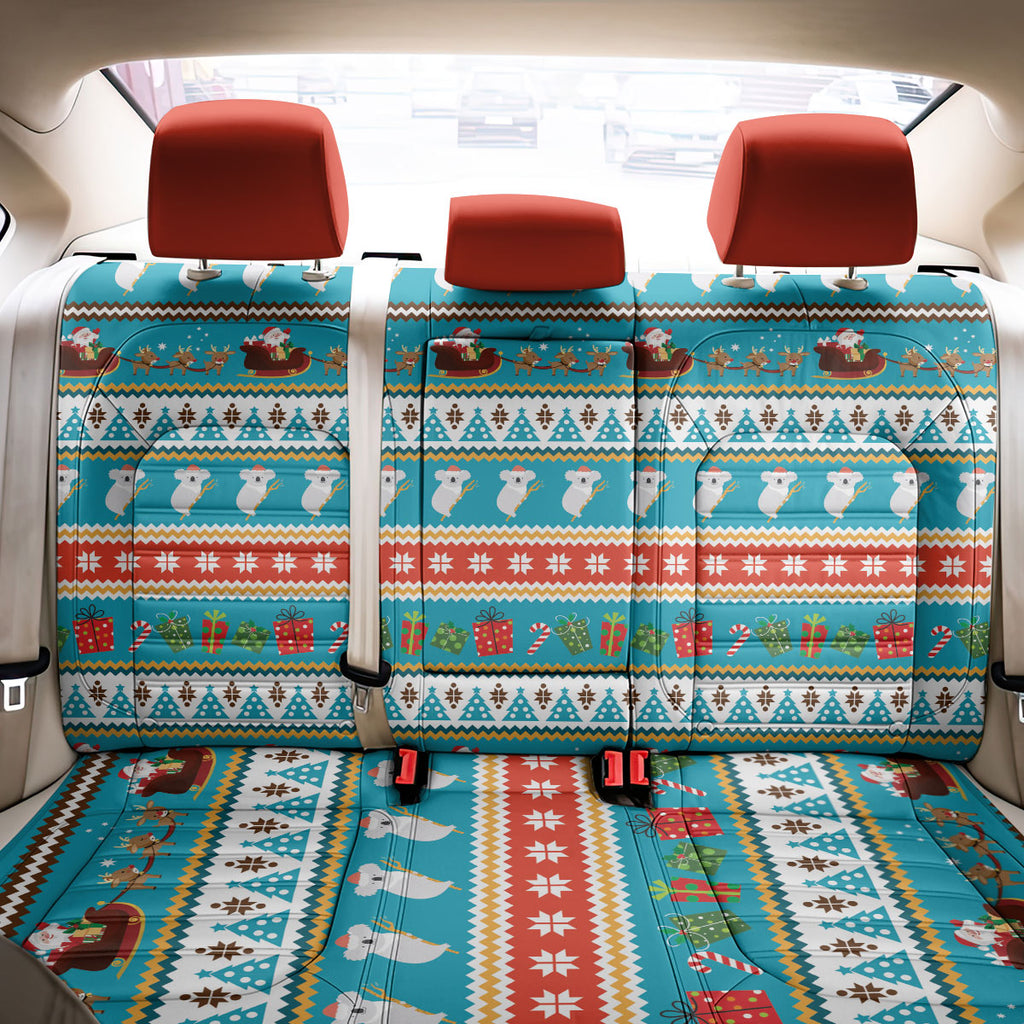 Australia Christmas Back Car Seat Cover Xmas Beach Vibes Teal