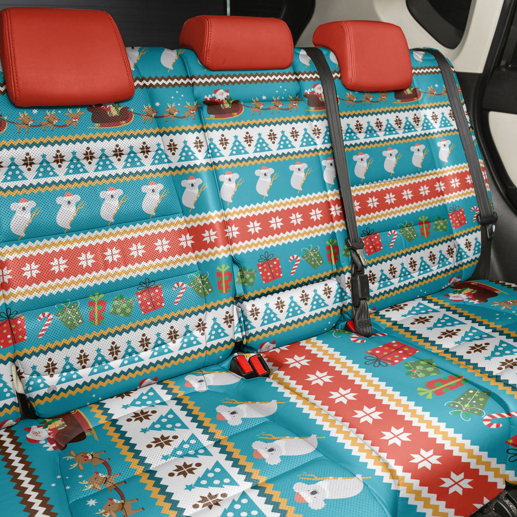 Australia Christmas Back Car Seat Cover Xmas Beach Vibes Teal