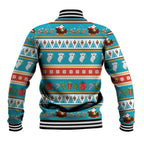 Australia Christmas Baseball Jacket Xmas Beach Vibes Teal