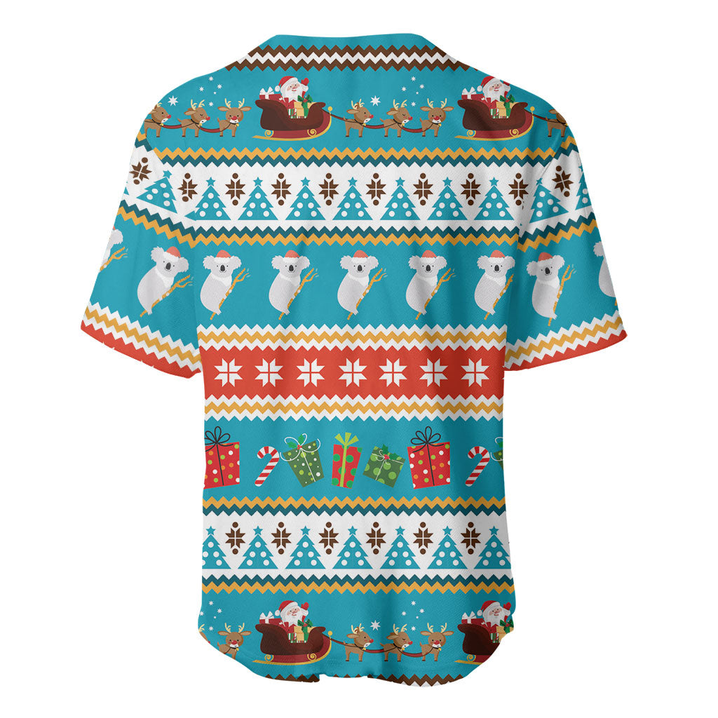 Australia Christmas Baseball Jersey Xmas Beach Vibes Teal