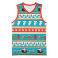 Australia Christmas Basketball Jersey Xmas Beach Vibes Teal