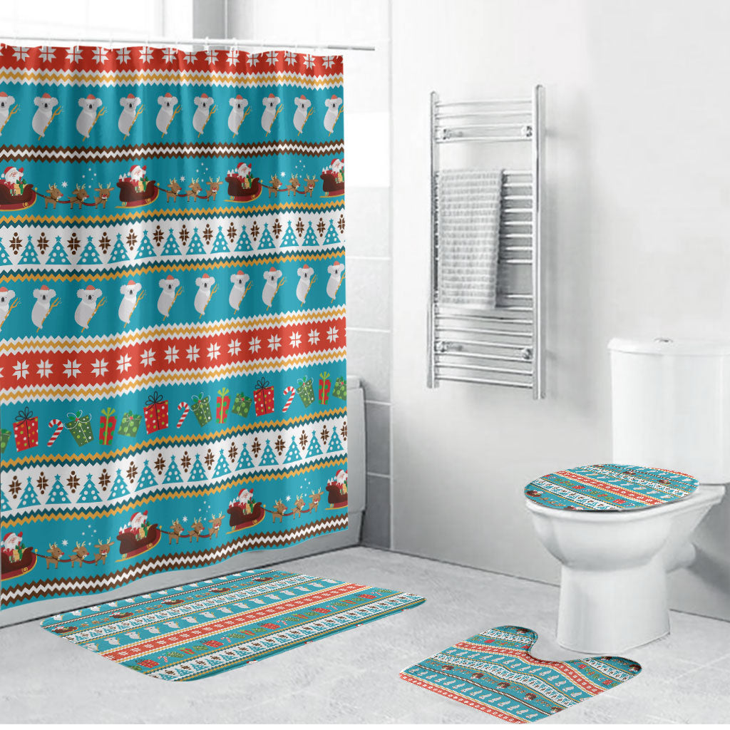 Australia Christmas Bathroom Set Xmas Beach Vibes Teal