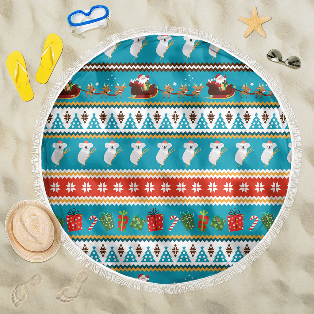 Australia Christmas Beach Blanket Xmas Beach Vibes Teal