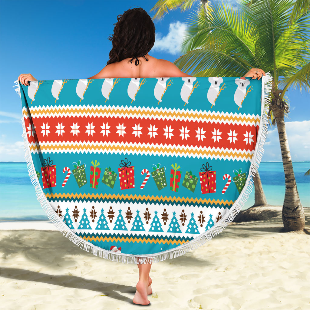 Australia Christmas Beach Blanket Xmas Beach Vibes Teal