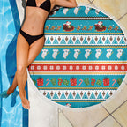 Australia Christmas Beach Blanket Xmas Beach Vibes Teal