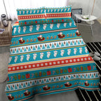 Australia Christmas Bedding Set Xmas Beach Vibes Teal