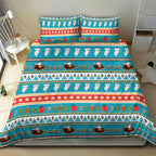 Australia Christmas Bedding Set Xmas Beach Vibes Teal