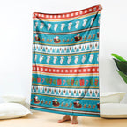 Australia Christmas Blanket Xmas Beach Vibes Teal