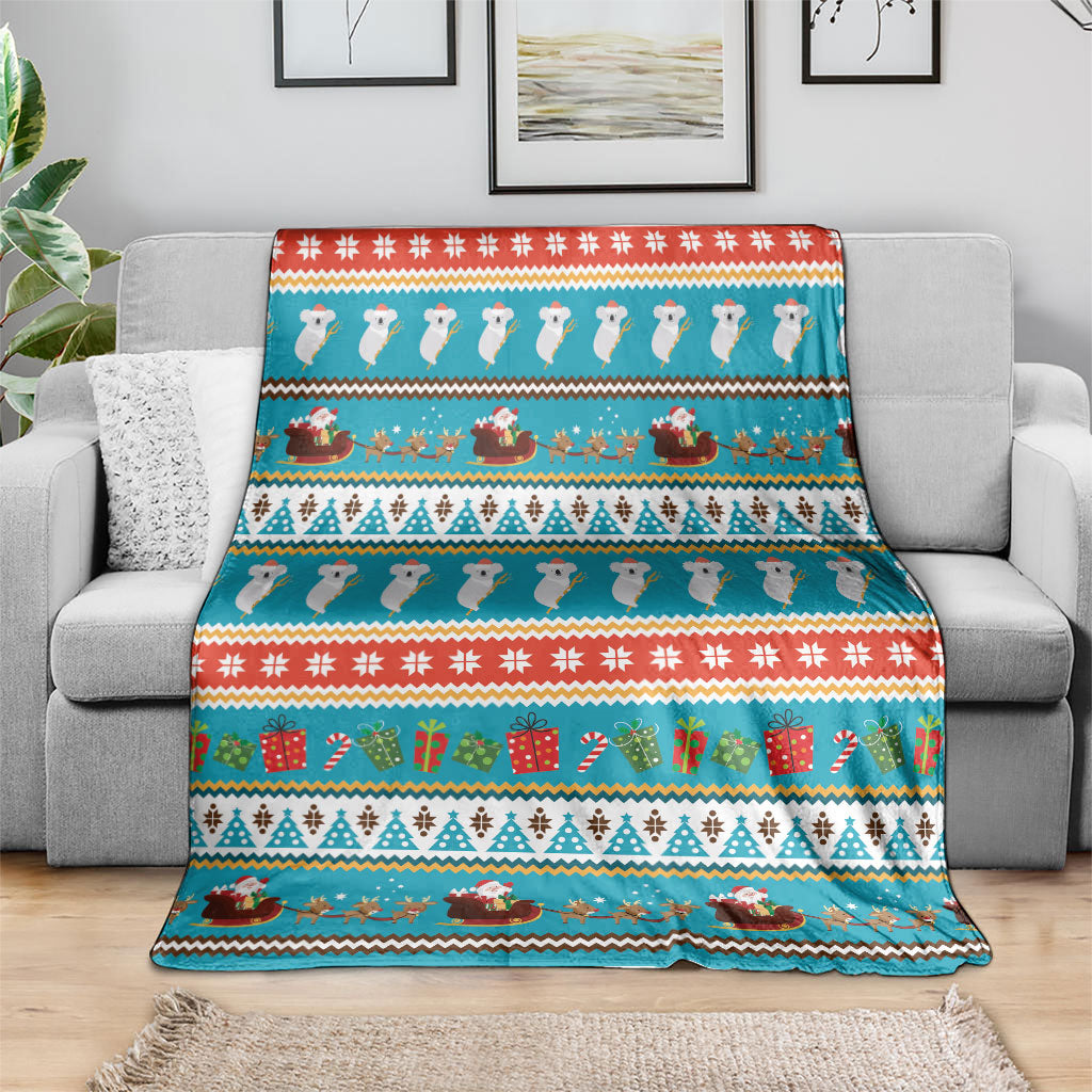 Australia Christmas Blanket Xmas Beach Vibes Teal