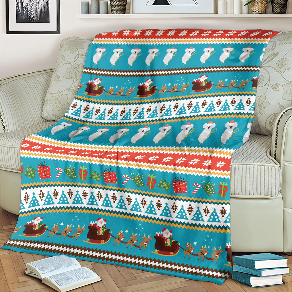 Australia Christmas Blanket Xmas Beach Vibes Teal