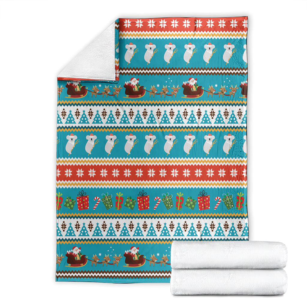 Australia Christmas Blanket Xmas Beach Vibes Teal