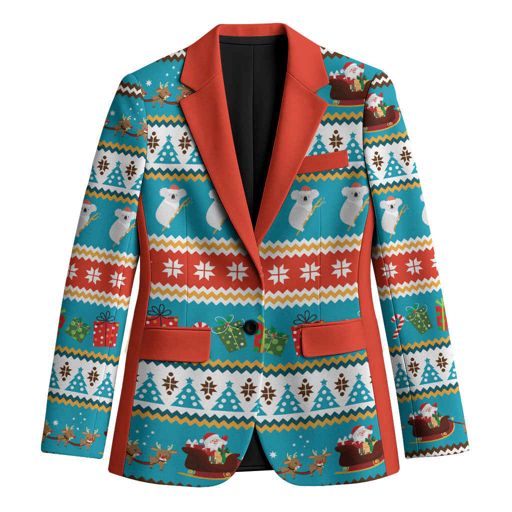 Australia Christmas Blazer Xmas Beach Vibes Teal