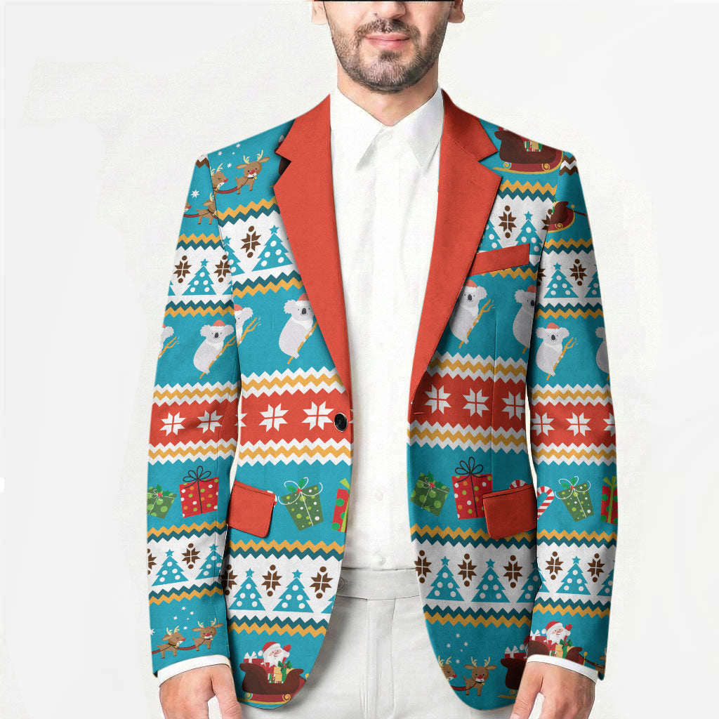 Australia Christmas Blazer Xmas Beach Vibes Teal