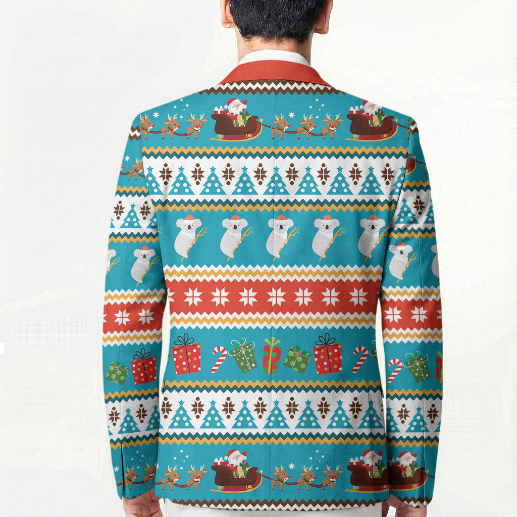 Australia Christmas Blazer Xmas Beach Vibes Teal