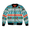 Australia Christmas Bomber Jacket Xmas Beach Vibes Teal