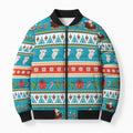 Australia Christmas Bomber Puffer Jacket Xmas Beach Vibes Teal