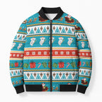 Australia Christmas Bomber Puffer Jacket Xmas Beach Vibes Teal