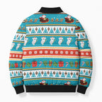 Australia Christmas Bomber Puffer Jacket Xmas Beach Vibes Teal