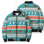 Australia Christmas Bomber Puffer Jacket Xmas Beach Vibes Teal