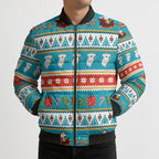 Australia Christmas Bomber Puffer Jacket Xmas Beach Vibes Teal