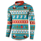 Australia Christmas Button Sweatshirt Xmas Beach Vibes Teal