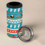 Australia Christmas 4 in 1 Can Cooler Tumbler Xmas Beach Vibes Teal