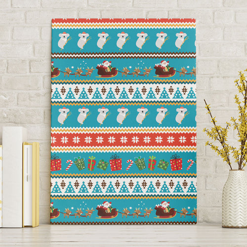 Australia Christmas Canvas Wall Art Xmas Beach Vibes Teal