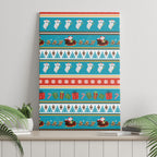 Australia Christmas Canvas Wall Art Xmas Beach Vibes Teal