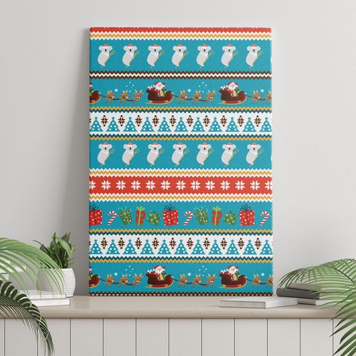 Australia Christmas Canvas Wall Art Xmas Beach Vibes Teal