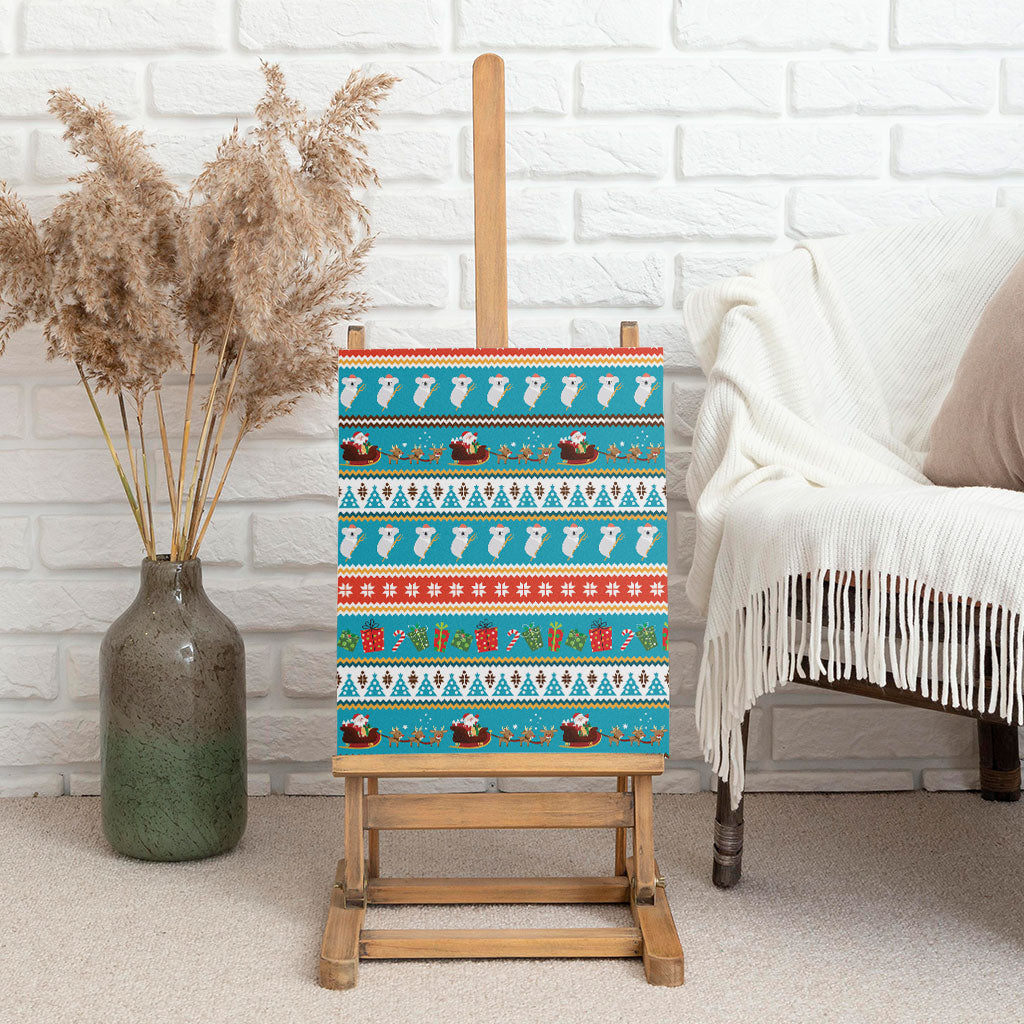 Australia Christmas Canvas Wall Art Xmas Beach Vibes Teal