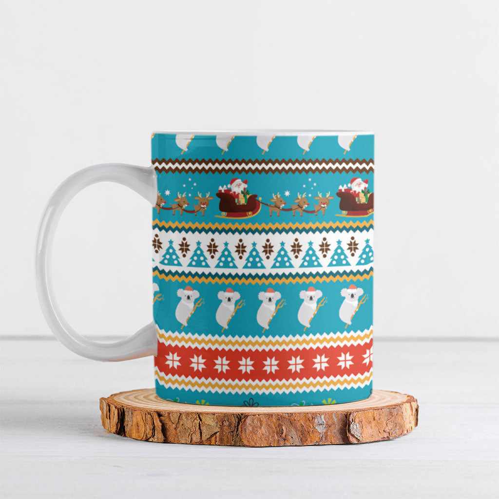 Australia Christmas Ceramic Mug Xmas Beach Vibes Teal