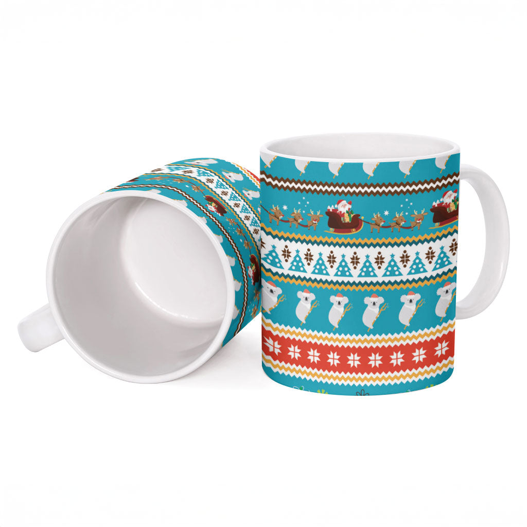 Australia Christmas Ceramic Mug Xmas Beach Vibes Teal