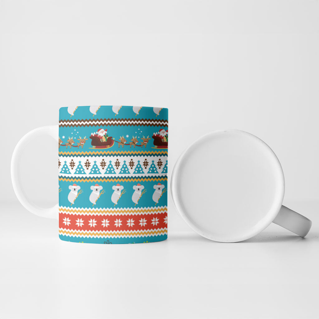 Australia Christmas Ceramic Mug Xmas Beach Vibes Teal
