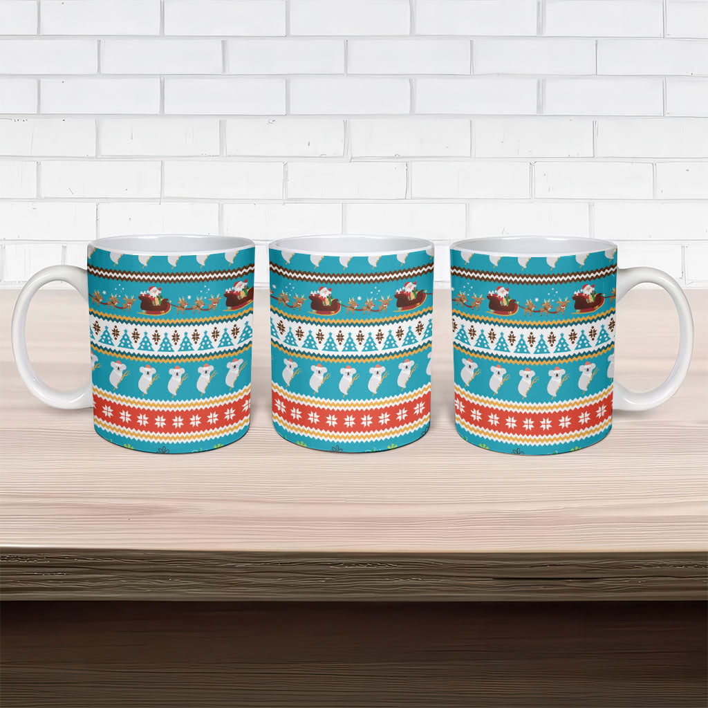 Australia Christmas Ceramic Mug Xmas Beach Vibes Teal