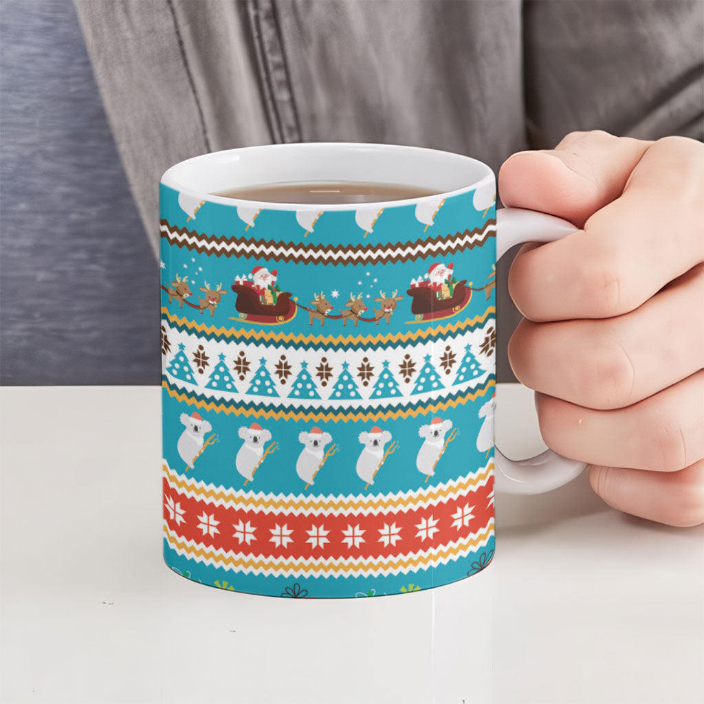 Australia Christmas Ceramic Mug Xmas Beach Vibes Teal