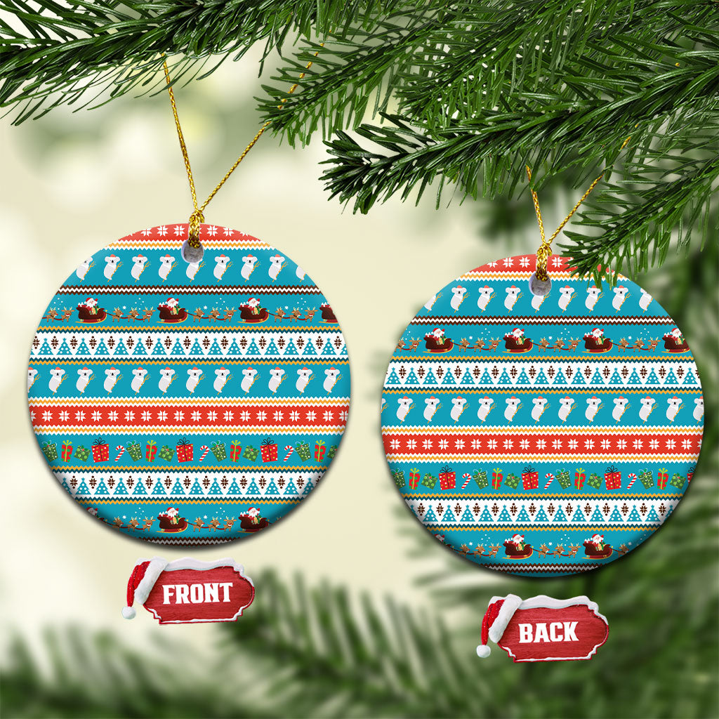Australia Christmas Ceramic Ornament Xmas Beach Vibes Teal